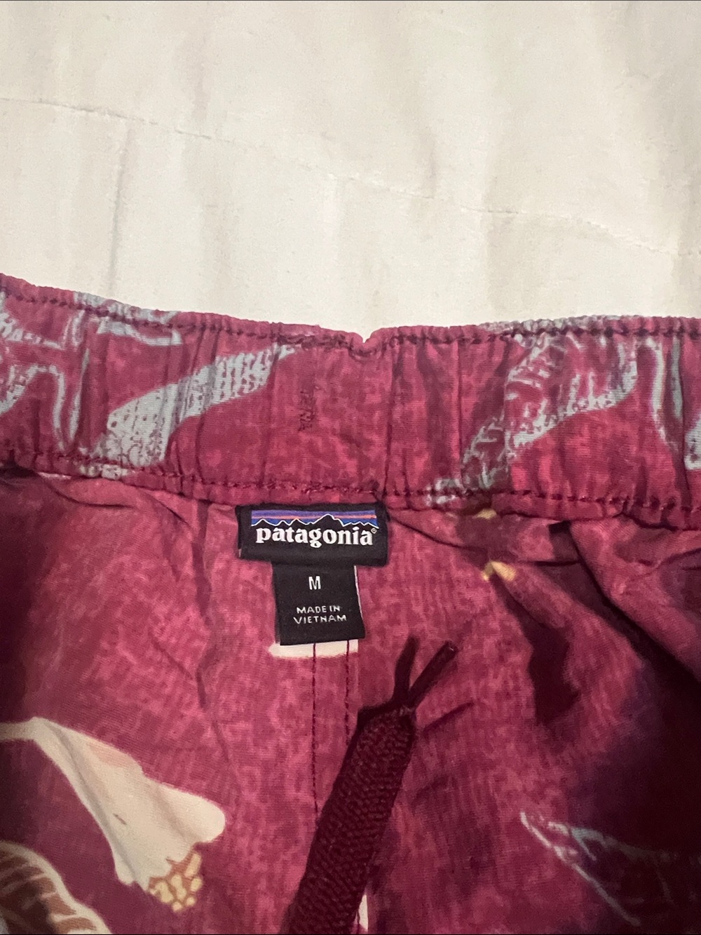 Patagonia Women's Floral Athletic Shorts in Deep Berry - Picture 2 of 6